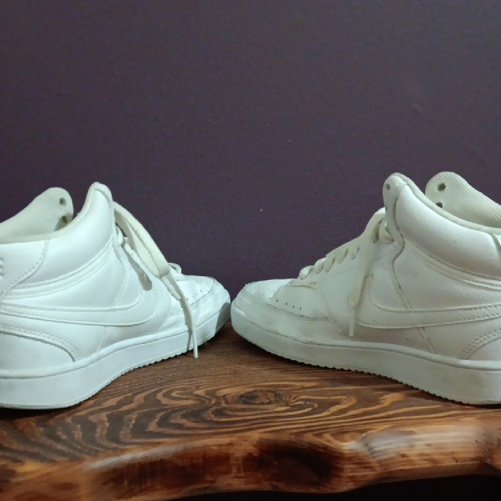 Nike White Classic Hi-Top Sneakers - Picture 5 of 10